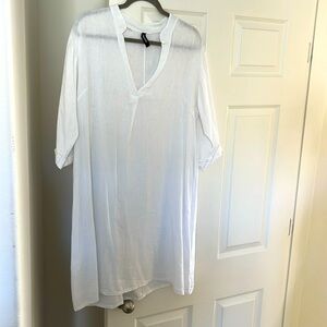 Venti 6 100% white linen Dress Made in Italy Size Medium